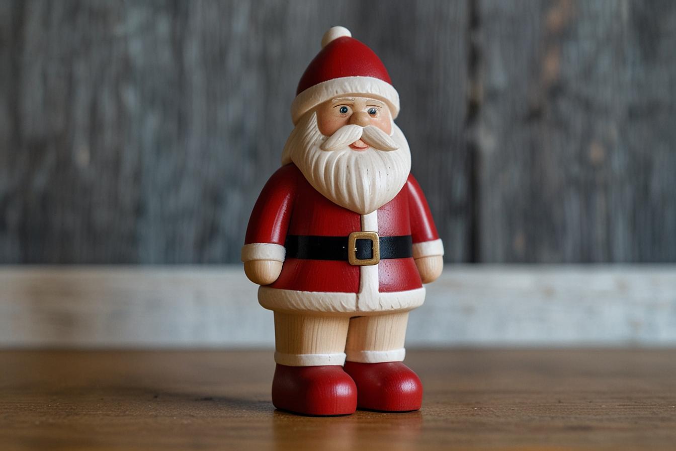 santa claus wooden photo